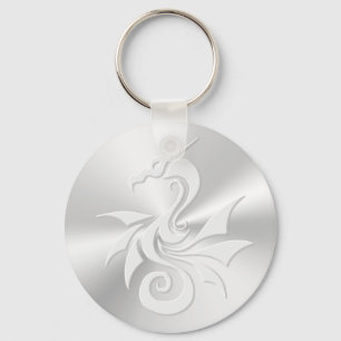 Embossed-effect Tribal Dragon Key Ring