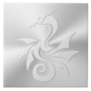 Embossed-effect Tribal Dragon Tile