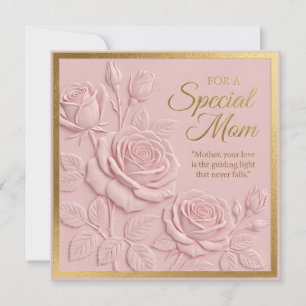 Embossed Floral Mother's Day Card