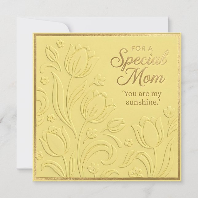 Embossed Floral Mother's Day Card (Front)