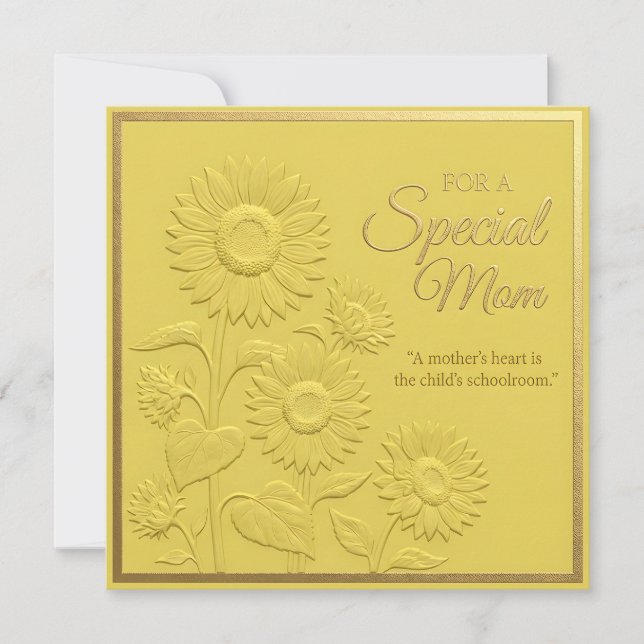 Embossed Floral Mother's Day Card (Front)
