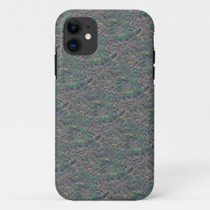 Embossed Flowers with Colour iPhone 11 Case
