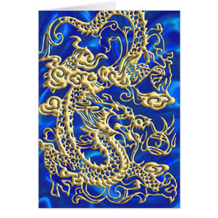 Embossed Gold Dragon