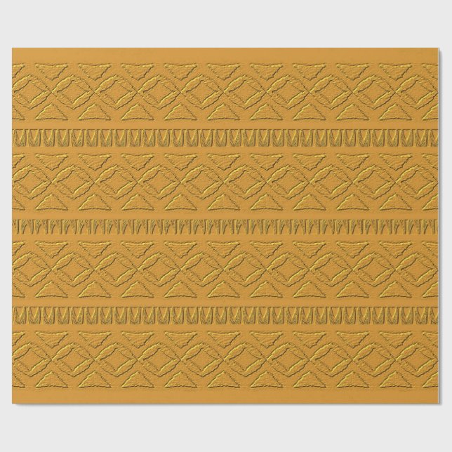 Embossed gold pattern wrapping paper (Flat)
