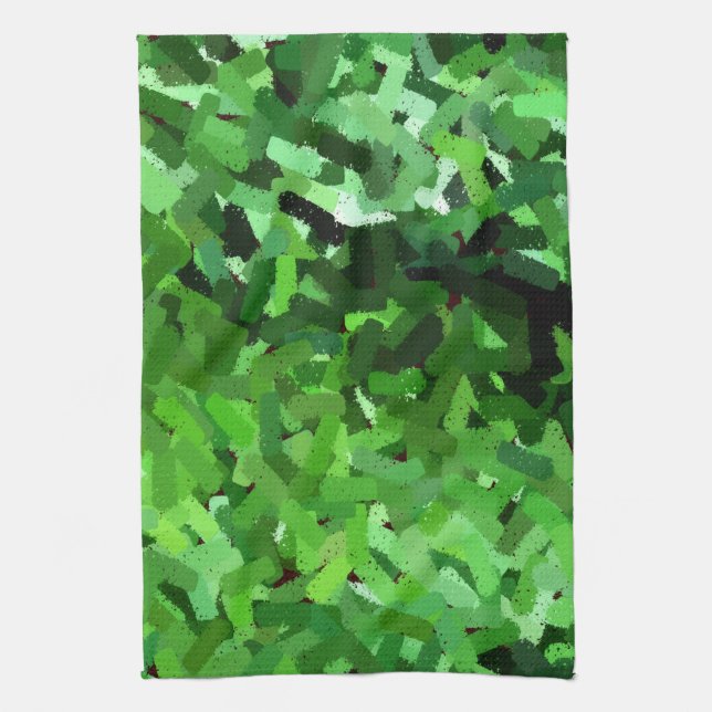 Embossed green grass #0448 tea towel (Vertical)