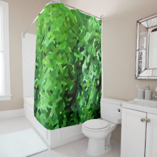 Embossed Green Grass Shower Curtain