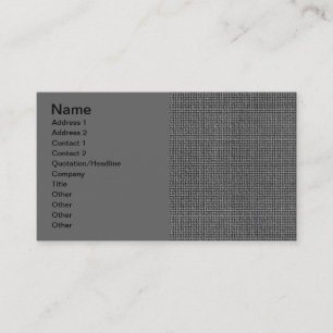 EMBOSSED GREY GRAY BUSINESS MODERN GRID STYLEBACKG BUSINESS CARD