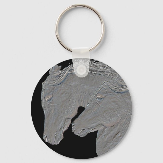 Embossed Horses Key Ring (Front)