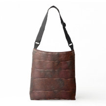 Embossed Imitation Leather Look Brown