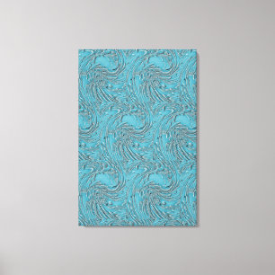 Embossed In Teal Canvas Print
