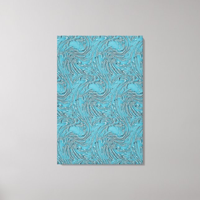 Embossed In Teal Canvas Print (Front)
