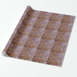 EMBOSSED LEATHER DESIGNS WRAPPING PAPER