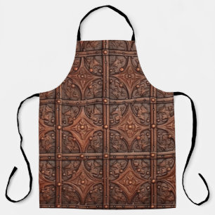 Embossed Leather Look Apron