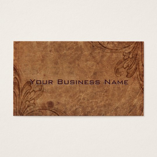 Embossed Leather Look Corporate Business Card