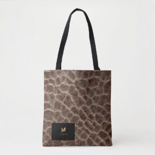  Embossed Leather Tote Bag with Company Logo