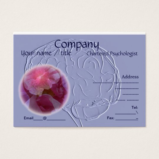 Embossed look brain business card