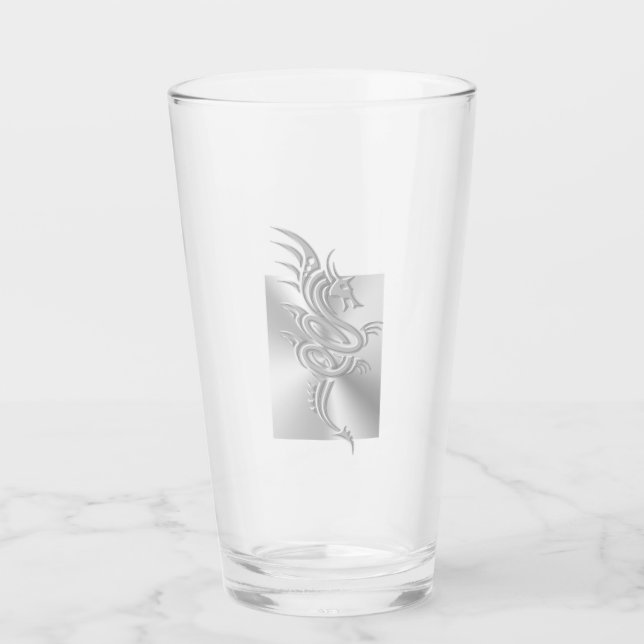 Embossed-look Eastern Dragon Glass (Front)