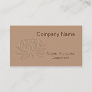 Embossed Lotus Flower Graphic Business Card