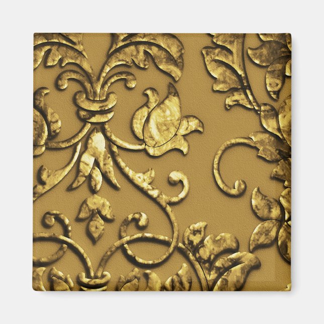 Embossed Metallic Damask Magnet (Front)