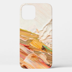 Embossed pasty oil paints and reliefs. Primary col iPhone 12 Case