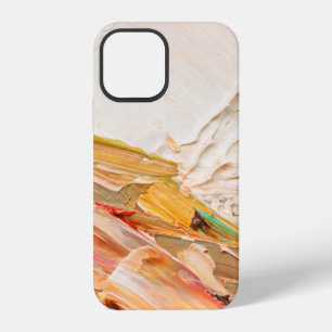 Embossed pasty oil paints and reliefs. Primary col iPhone 12 Case
