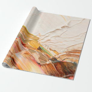 Embossed pasty oil paints and reliefs. Primary col Wrapping Paper