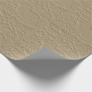 Embossed Rabbit Brown Paper Bird Floral Gift Wrap