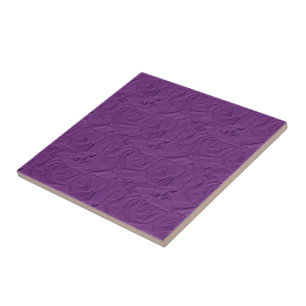 Embossed Roses Lavender Purple TILE