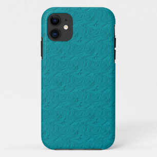 Embossed Roses TEAL iPhone 11 Case
