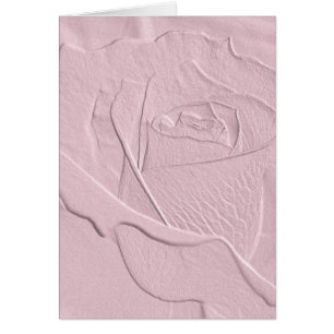 Embossed Soft Pink Rose