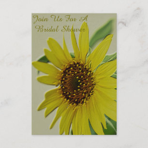 Embossed Sunflower Bridal Shower Invitations