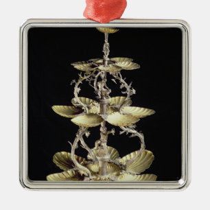 Embossed table centrepiece metal tree decoration