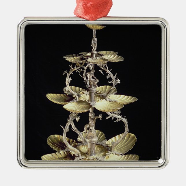 Embossed table centrepiece metal tree decoration (Front)