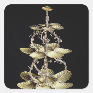 Embossed table centrepiece square sticker