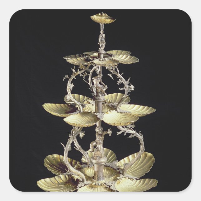 Embossed table centrepiece square sticker (Front)