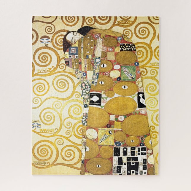 Embrace by Gustav Klimt Painting Pattern Artwork Jigsaw Puzzle (Vertical)