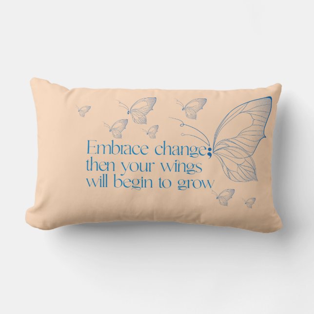 Embrace Change Lumbar Pillow (Front)