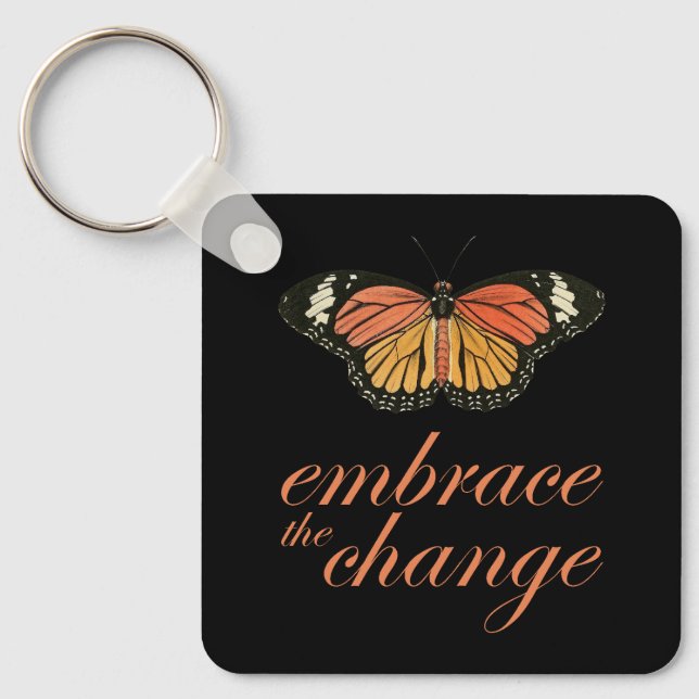 Embrace Change Orange Key Ring (Front)