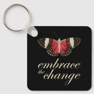 Embrace Change Pink Key Ring