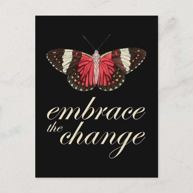 Embrace Change Pink Postcard (Front)