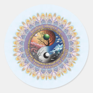 Embrace Change Truest Version of Self Affirmation Classic Round Sticker