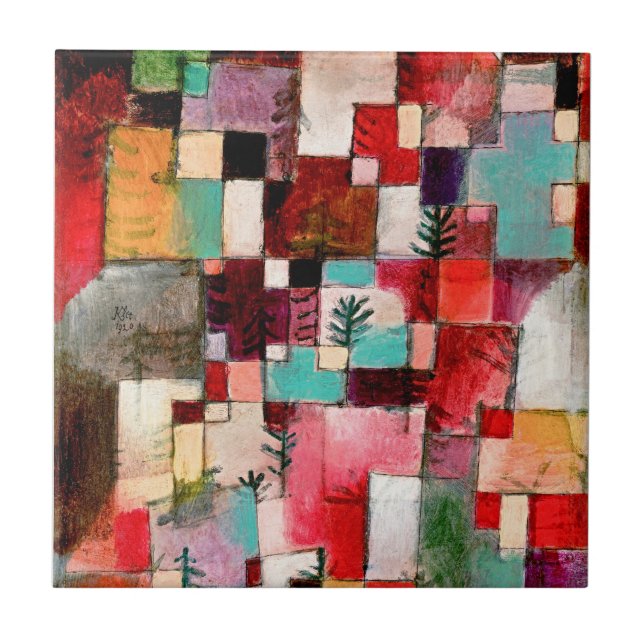 Embrace Colourful Harmony with Klee's Rhythms Tile (Front)