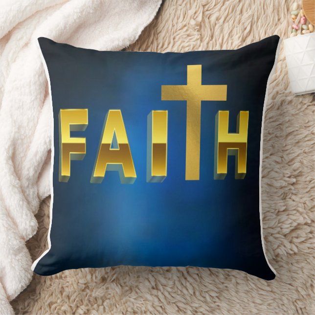 "Embrace comfort with our Faith pillow - (Blanket)