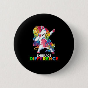 Embrace Difference Unicorn Autism Awareness Divers 6 Cm Round Badge