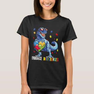 Embrace Differences Asd Spectrum Dinosaur Autism A T-Shirt