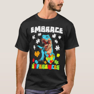 Embrace Differences Autistic Puzzle Autism Awarene T-Shirt