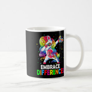 Embrace Differences Dabbing Unicorn Autism Awarene Coffee Mug
