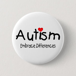 Embrace Differences (Happy Heart) 6 Cm Round Badge