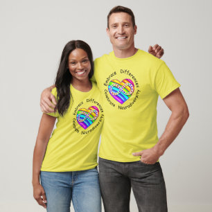 Embrace Differences…Neurodiversity Yellow T-shirt