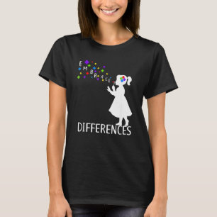 Embrace Differences Support Autism Awareness Day T-Shirt